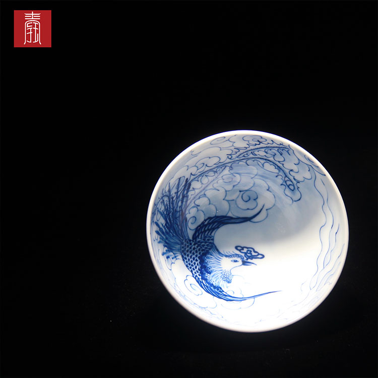 景德钰青•主人杯【青花龙凤主人杯】