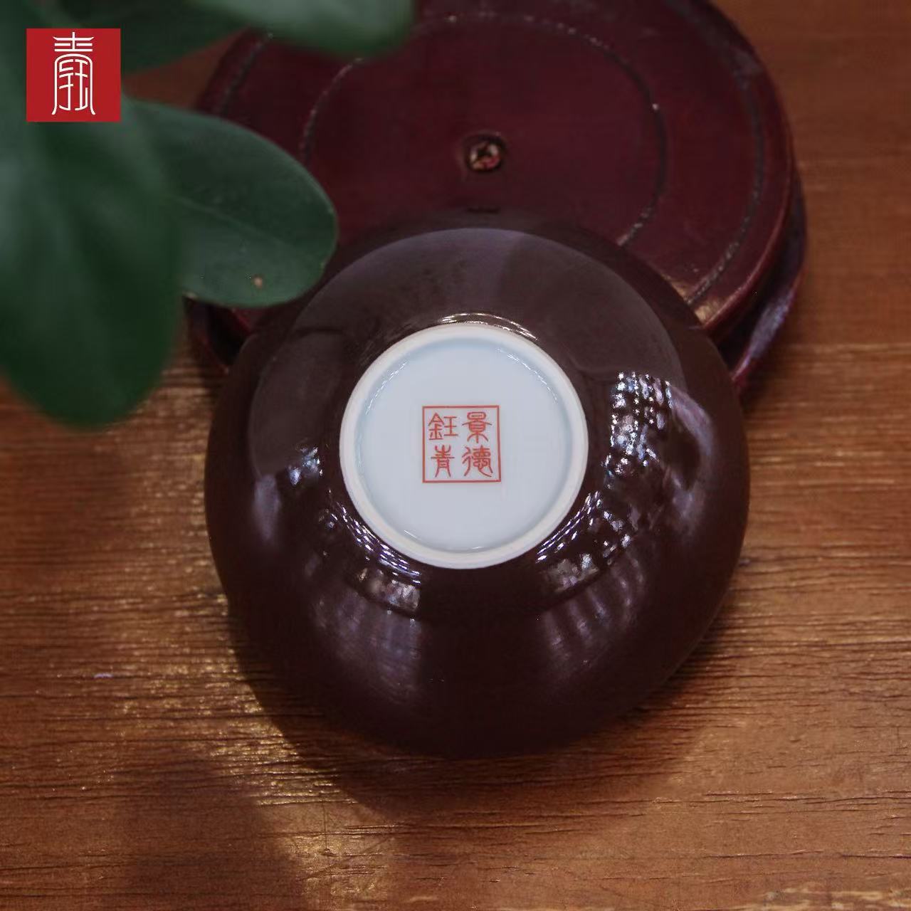 景德钰青 •私人定制【如意纹青花主人杯】