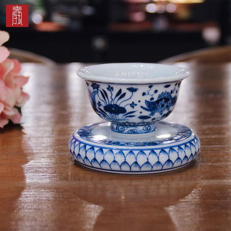 景德钰青·主人杯【鱼藻纹】