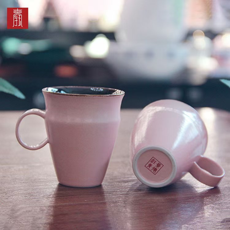 景德钰青•【柴烧水杯】