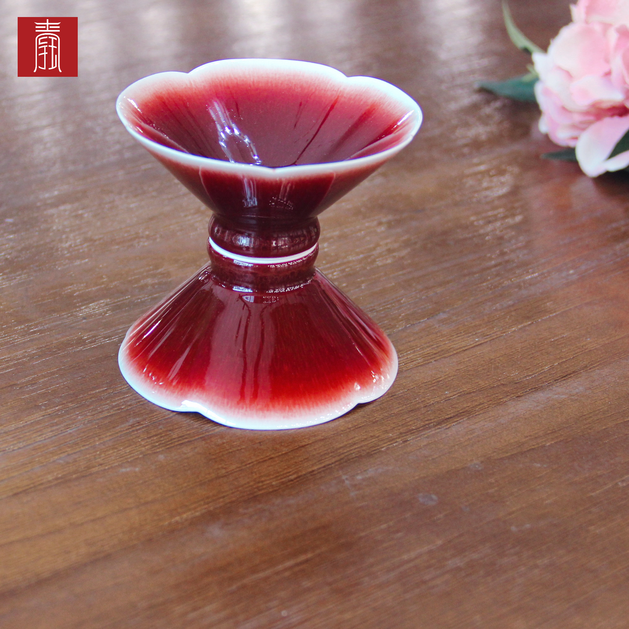 景德钰青•主人杯【郎窑红】