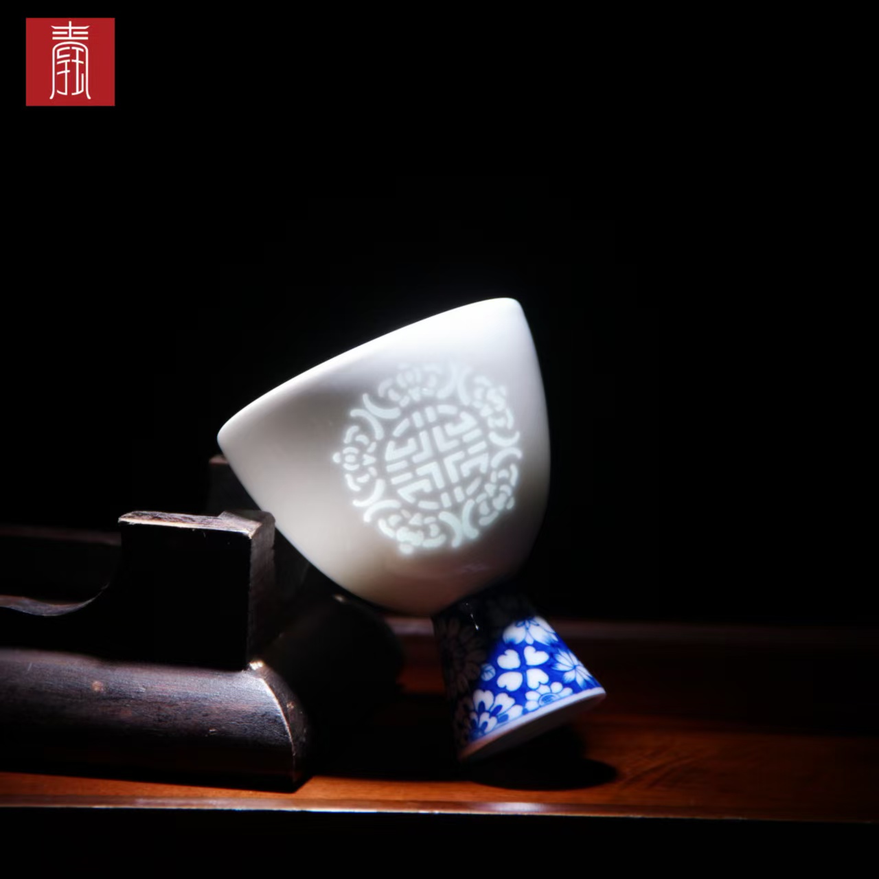 景德钰青·主人杯【手绘梅开五福】（VIP专属定制）