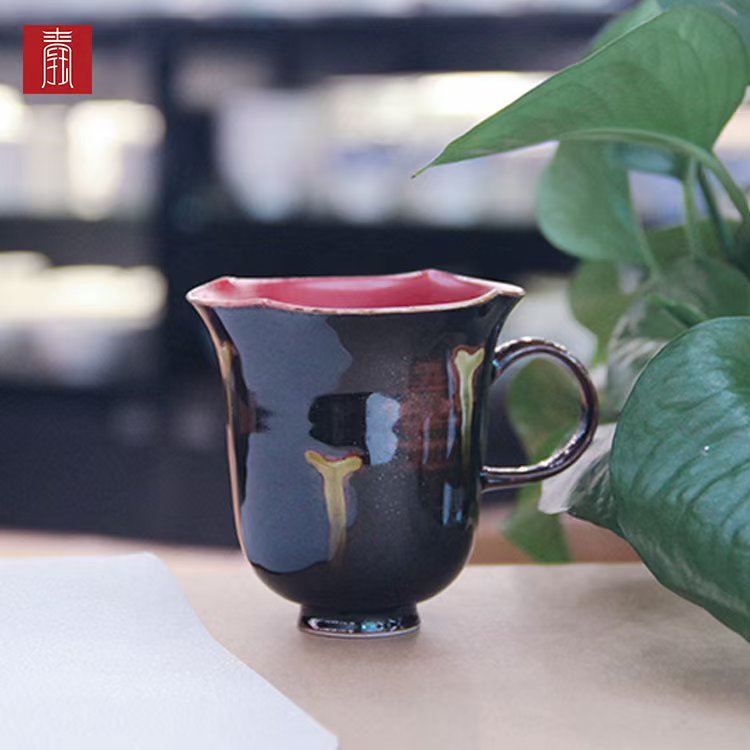 景德钰青•【柴烧水杯】