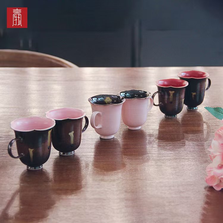 景德钰青•【柴烧水杯】