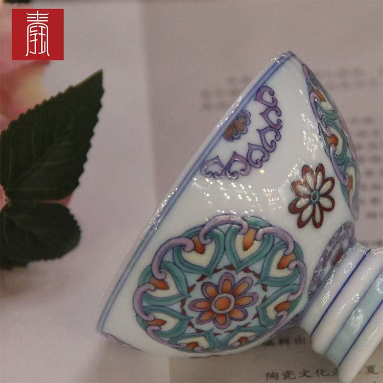 景德钰青·主人杯【宝相斗彩主人杯】