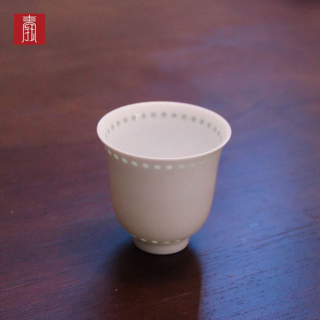 景德钰青 ·主人杯【白玉玲珑主人杯】