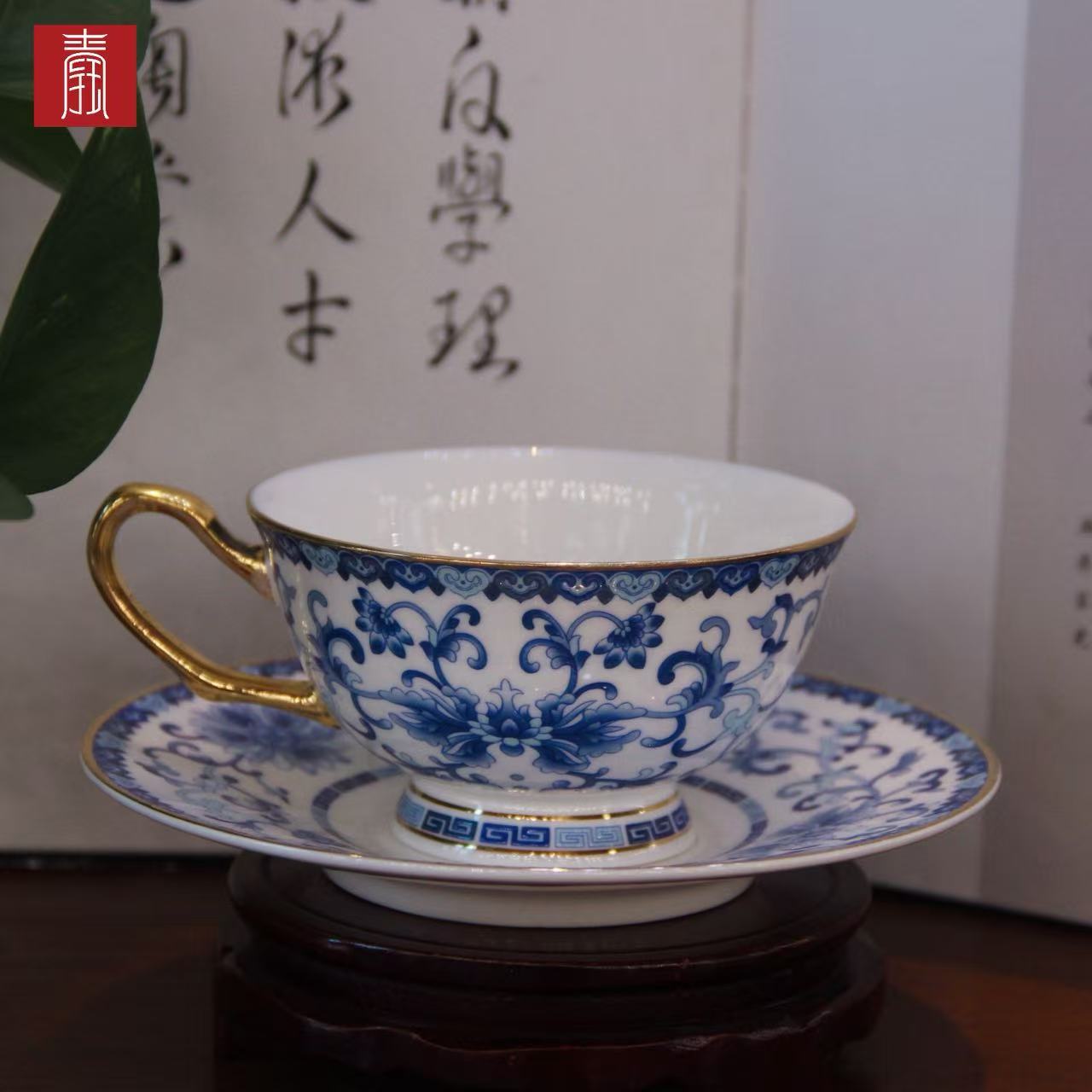 景德钰青•【珐琅彩 咖啡杯】