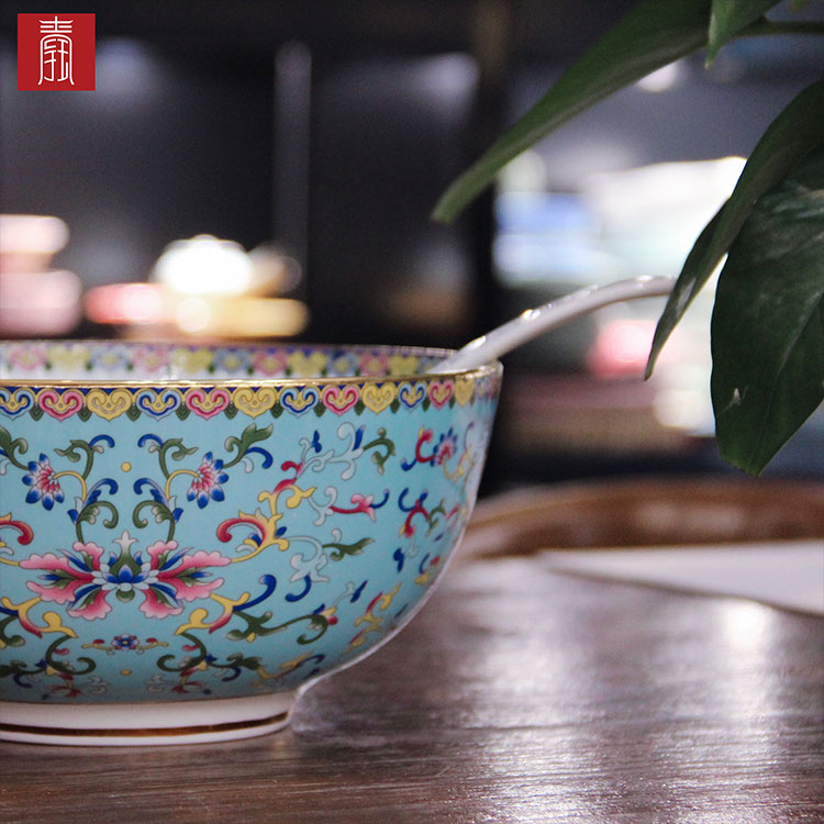 景德钰青•MINI餐具【珐琅彩湖蓝】