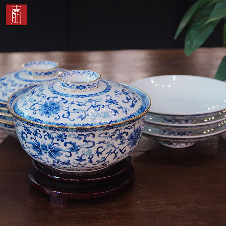 景德钰青•MINI餐具【珐琅彩合器】