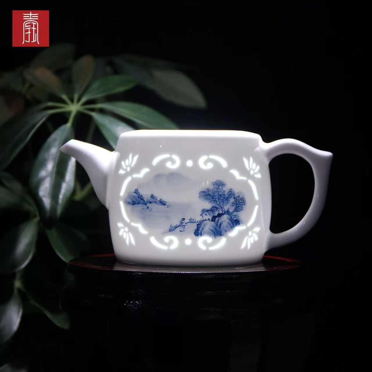 景德钰青 ·手绘茶具【福满乾坤】