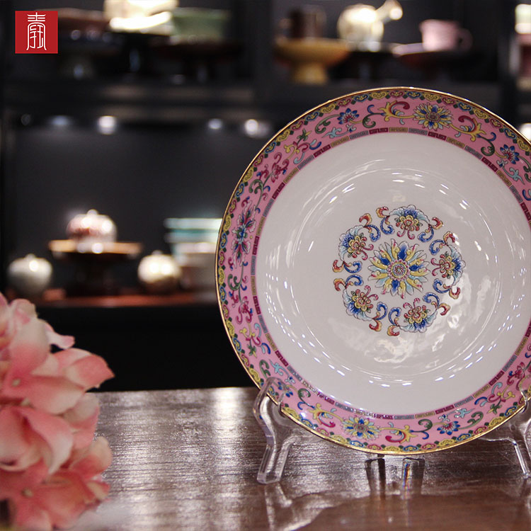 景德钰青•MINI餐具【珐琅彩粉红】