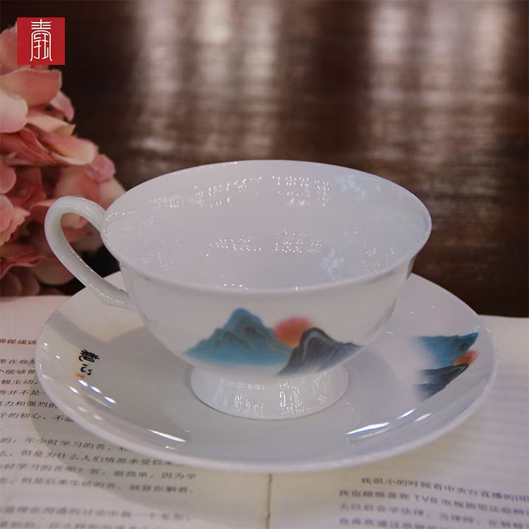 景德钰青•【观山 咖啡杯】