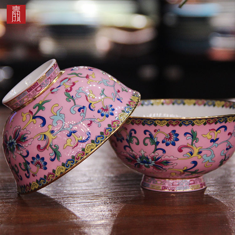 景德钰青•MINI餐具【珐琅彩粉红】