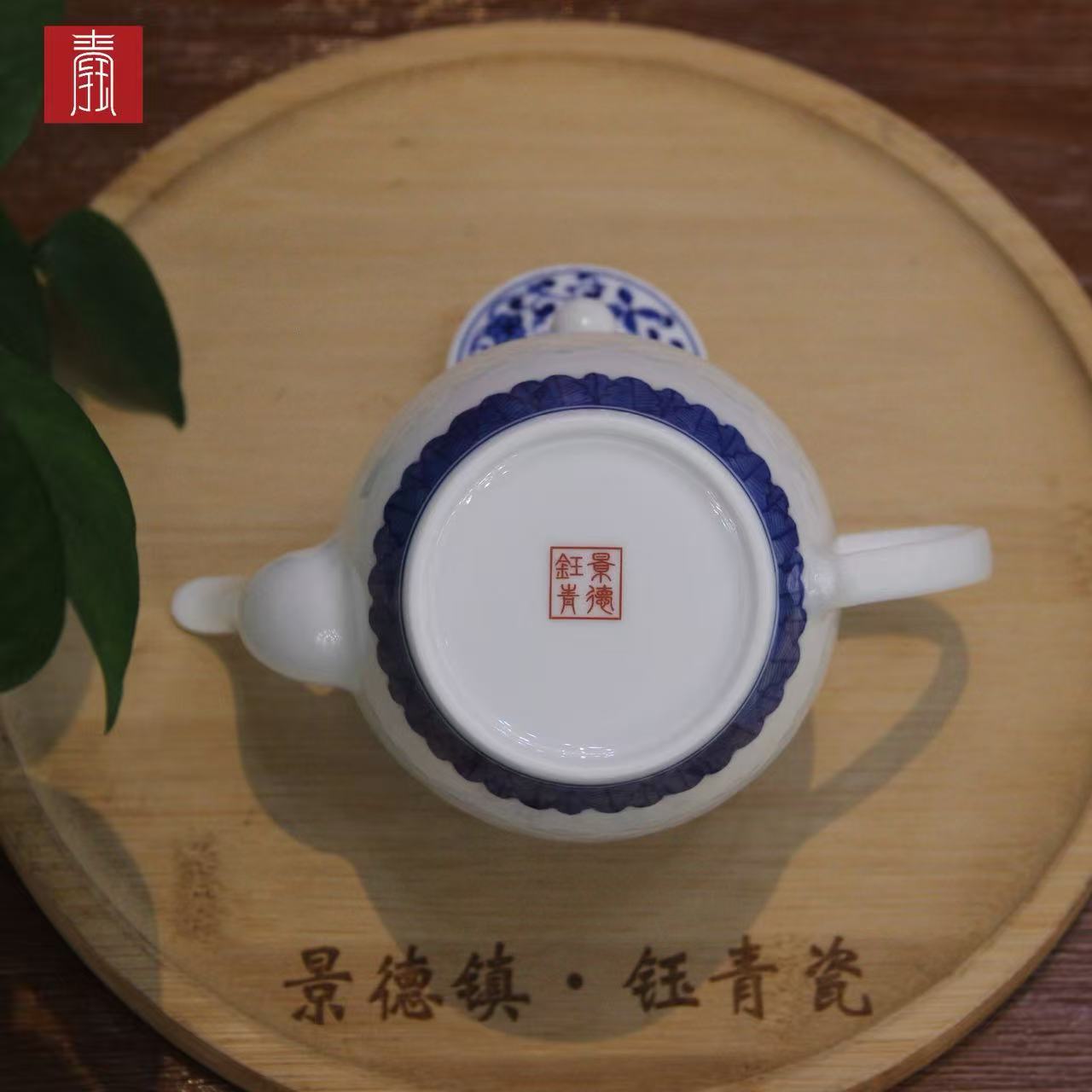 景德钰青 ·手绘茶具【万事顺钰】
