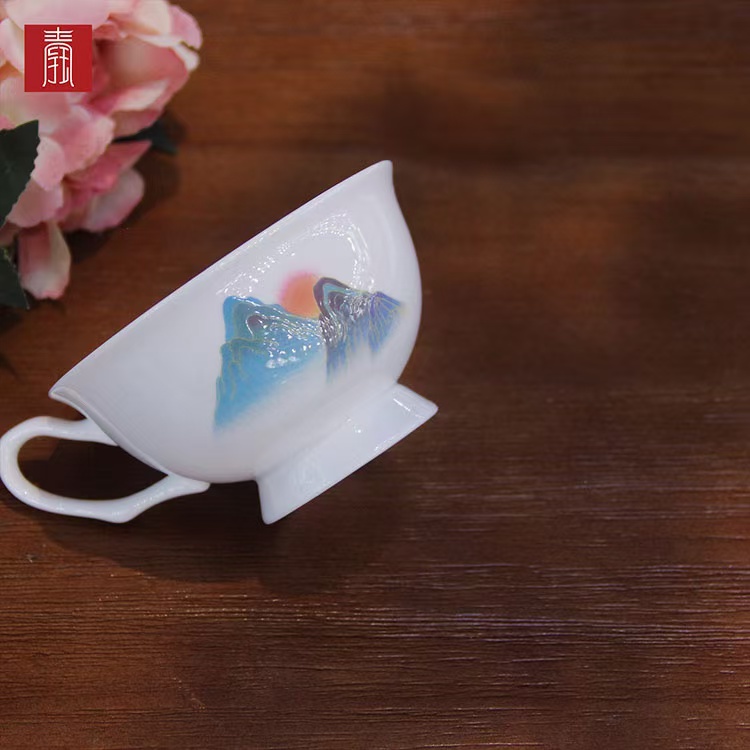 景德钰青•【观山 咖啡杯】