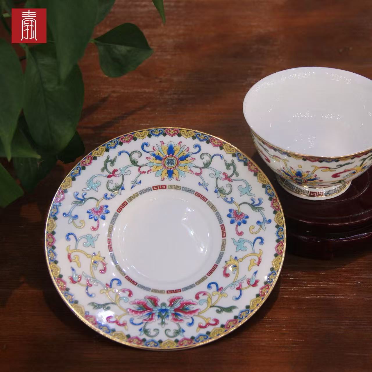 景德钰青•【珐琅彩 咖啡杯】