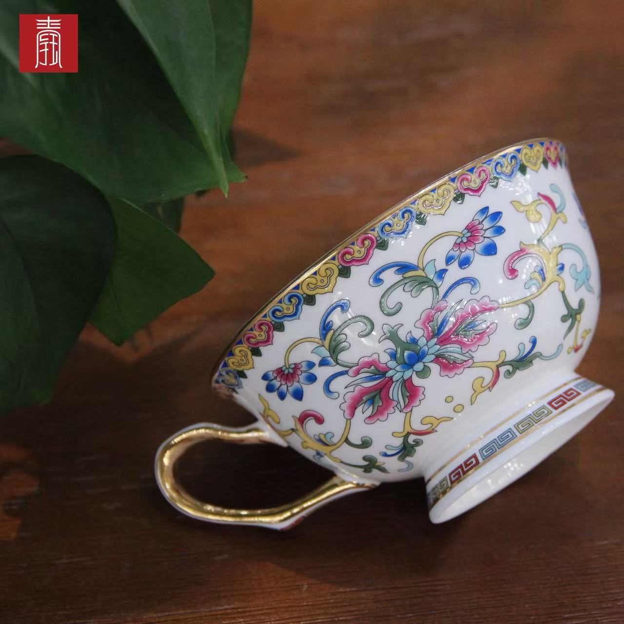 景德钰青•【珐琅彩 咖啡杯】