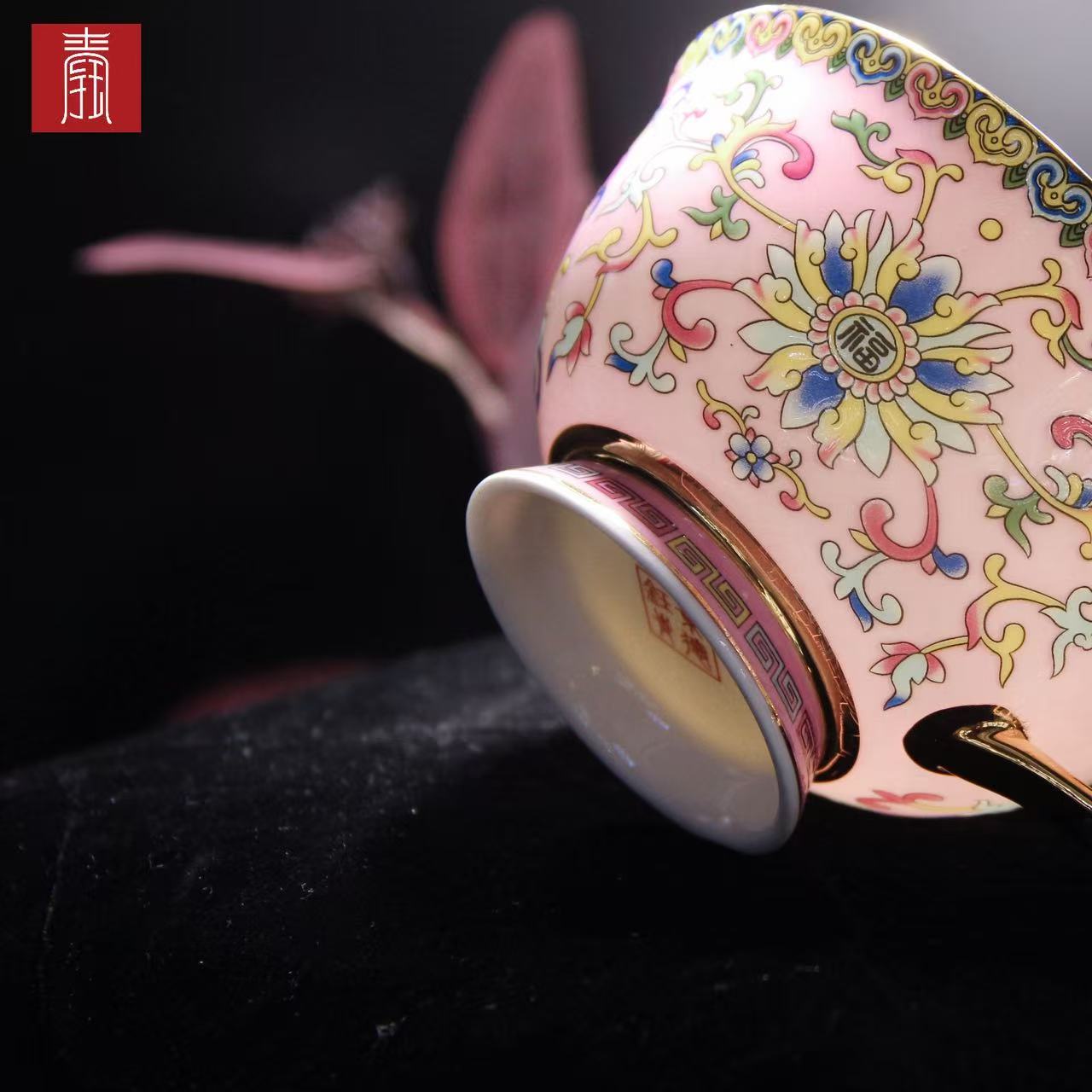 景德钰青•【珐琅彩 咖啡杯】