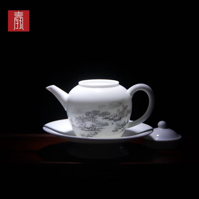 景德钰青•【白瓷•瑞雪丰年茶具】