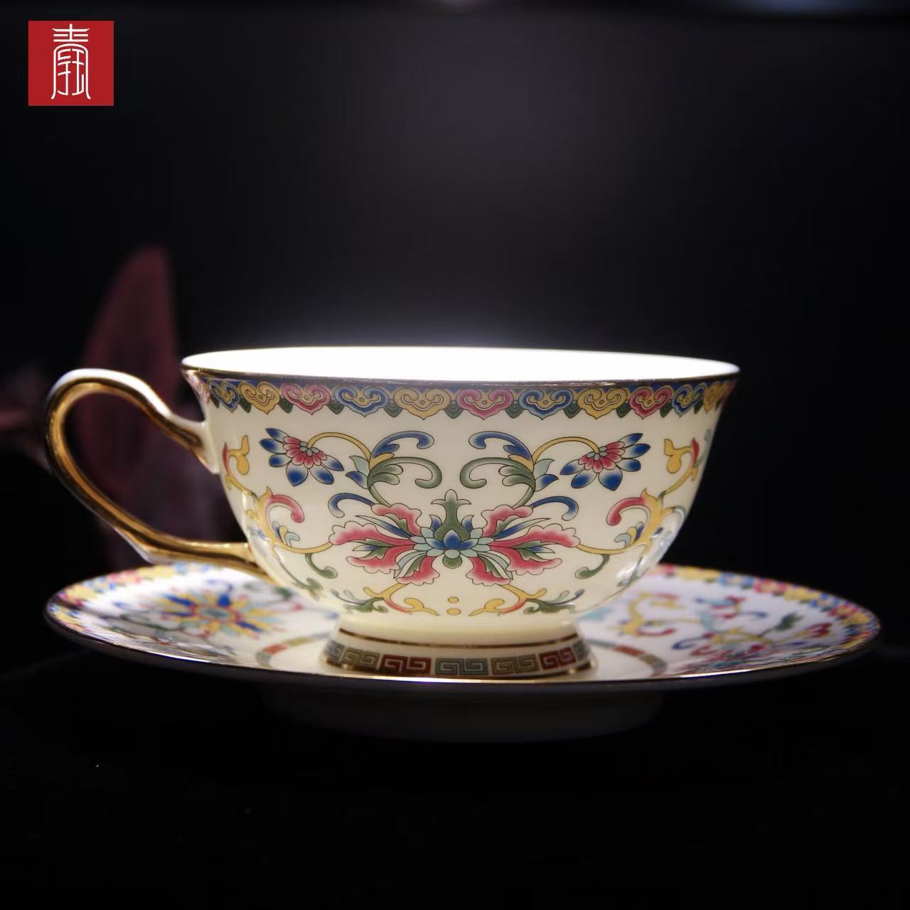 景德钰青•【珐琅彩 咖啡杯】