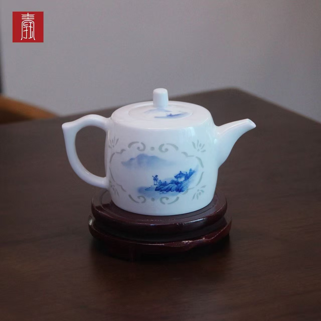景德钰青 ·手绘茶具【福满乾坤】