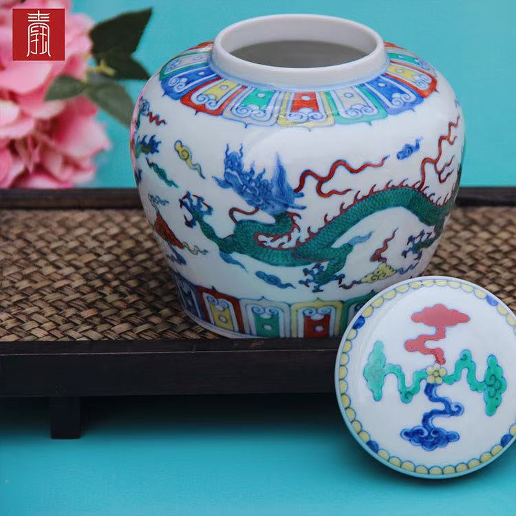 景德钰青•艺术瓷【天字罐】