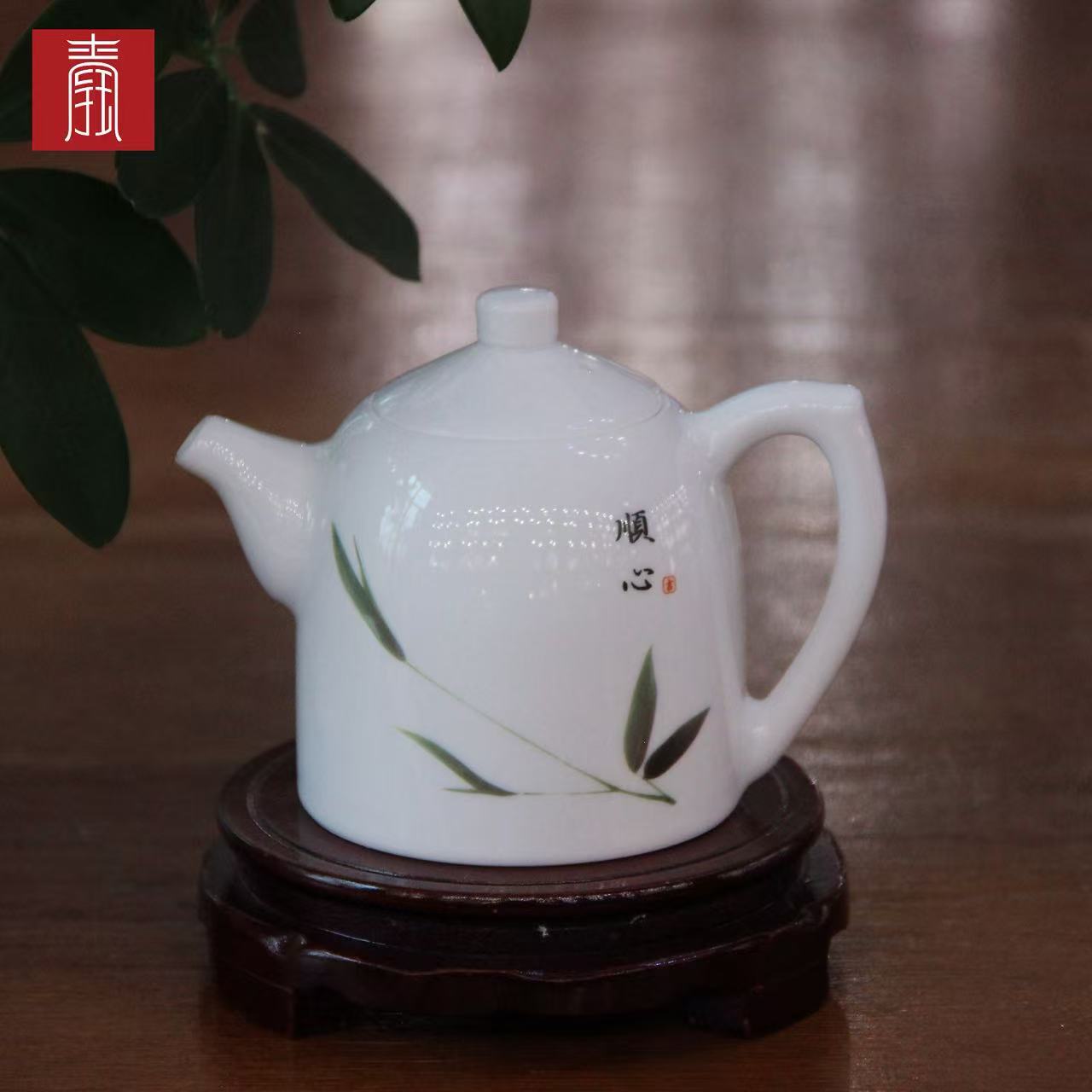 景德钰青 ·【竹报平安节节高 禅钰玲珑茶具】