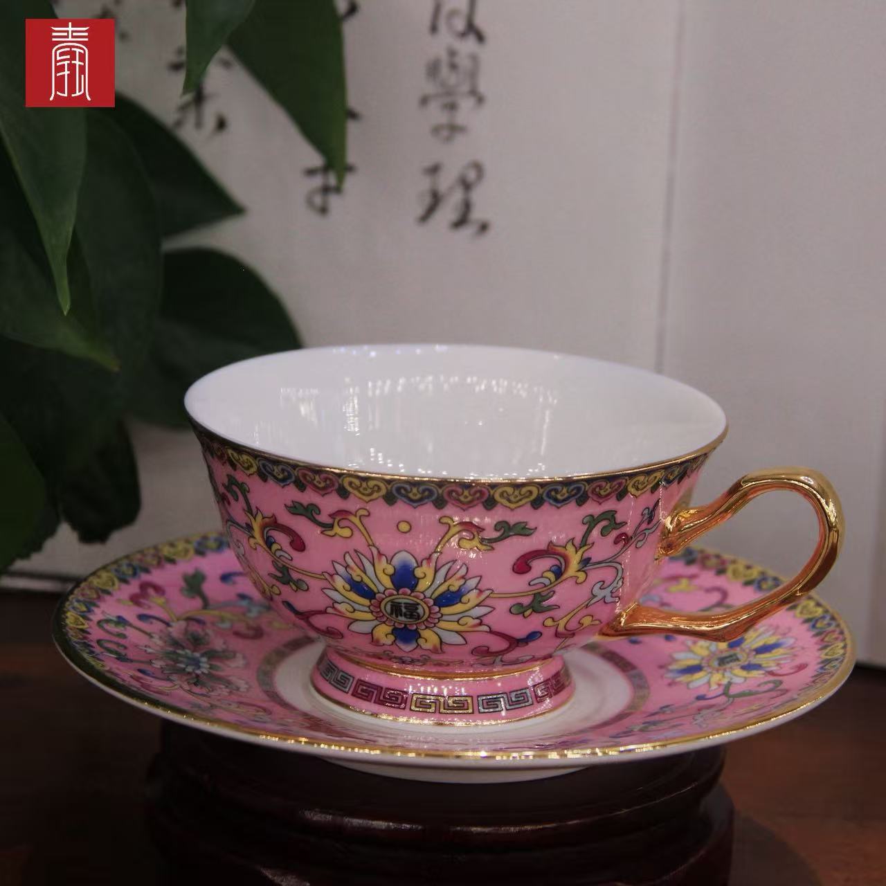 景德钰青•【珐琅彩 咖啡杯】