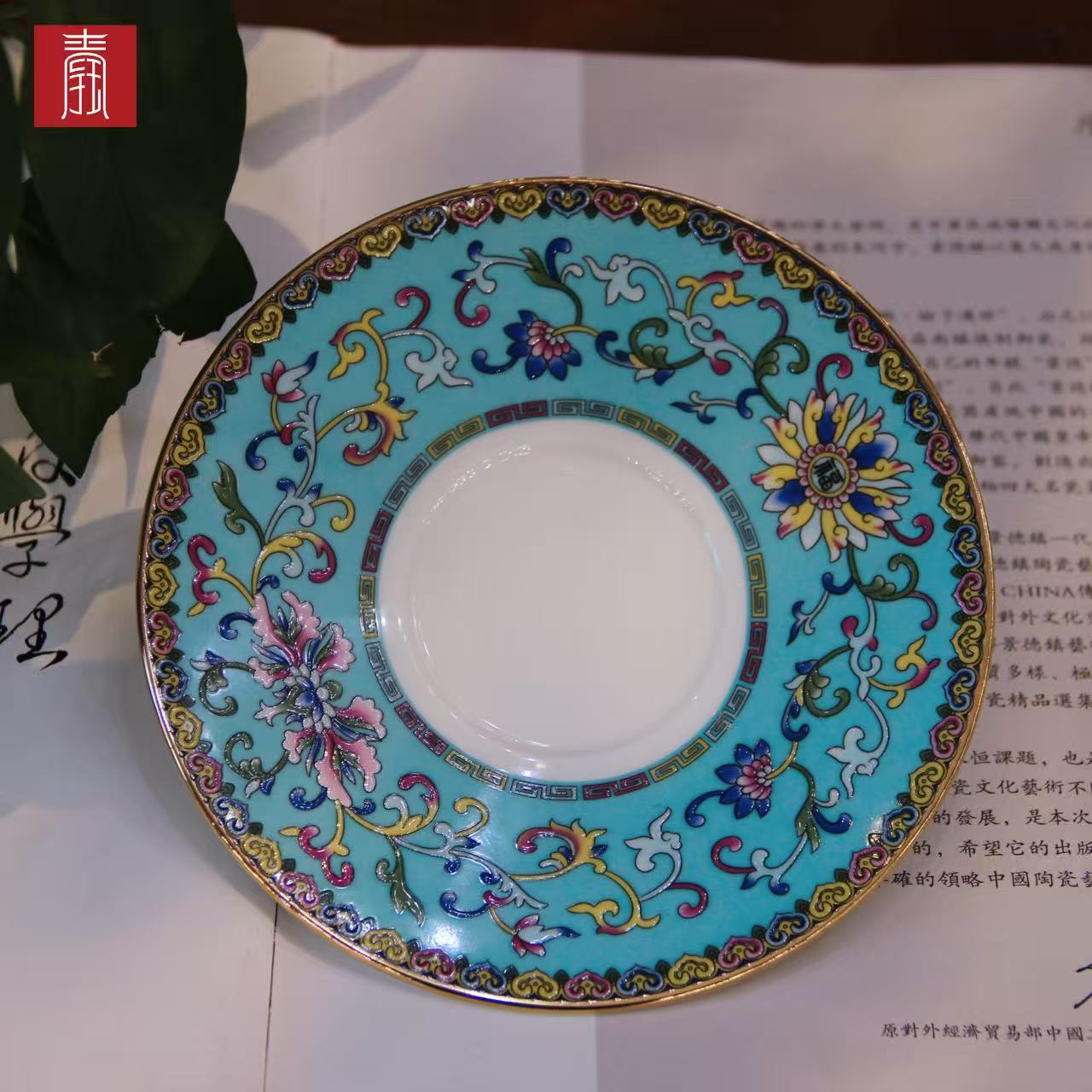 景德钰青•【珐琅彩 咖啡杯】