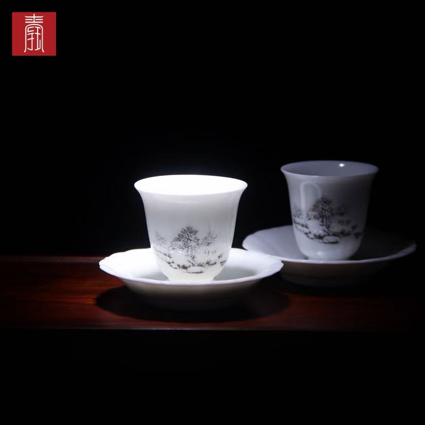 景德钰青•【白瓷•瑞雪丰年茶具】