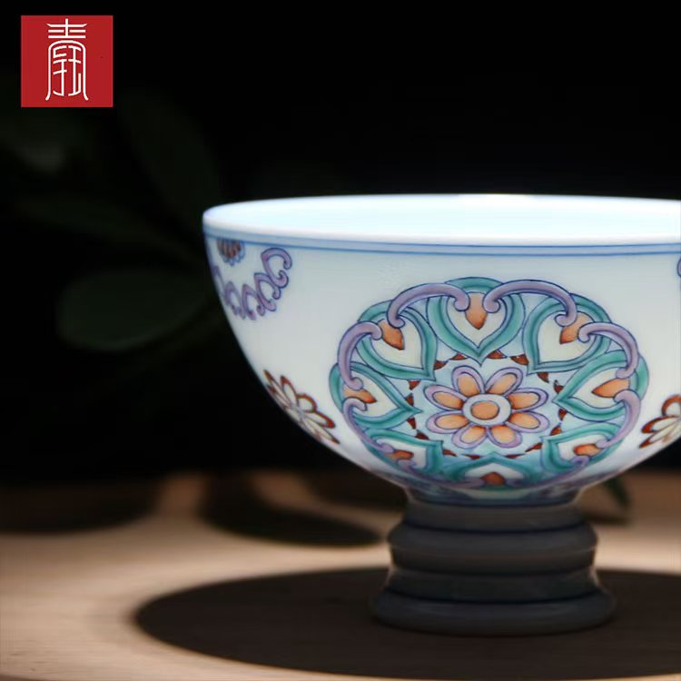景德钰青•主人杯【宝相斗彩主人杯】