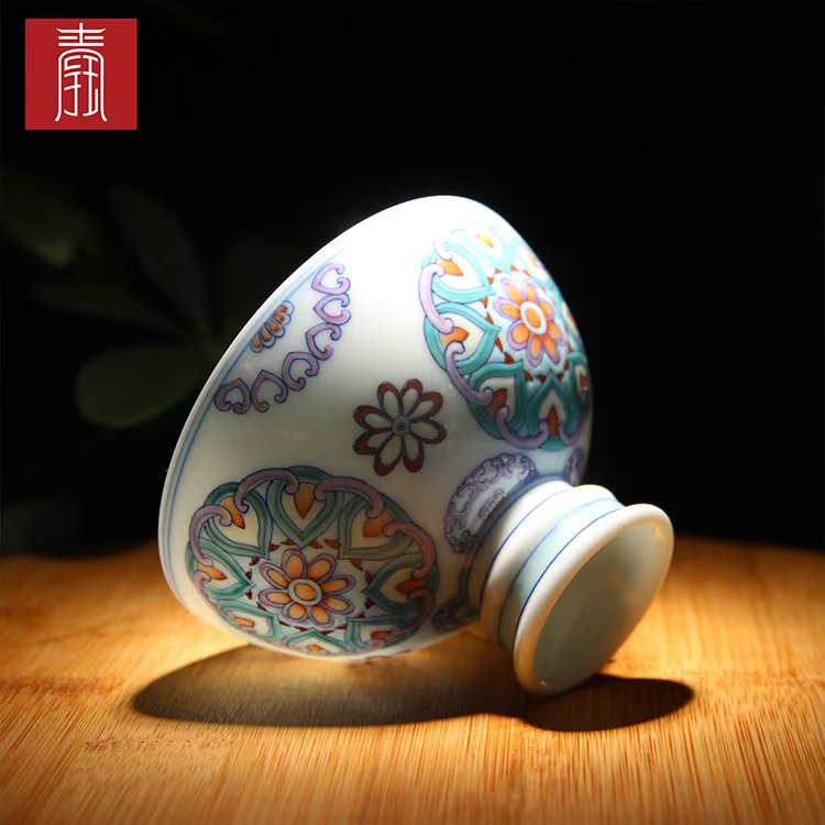 景德钰青•主人杯【宝相斗彩主人杯】